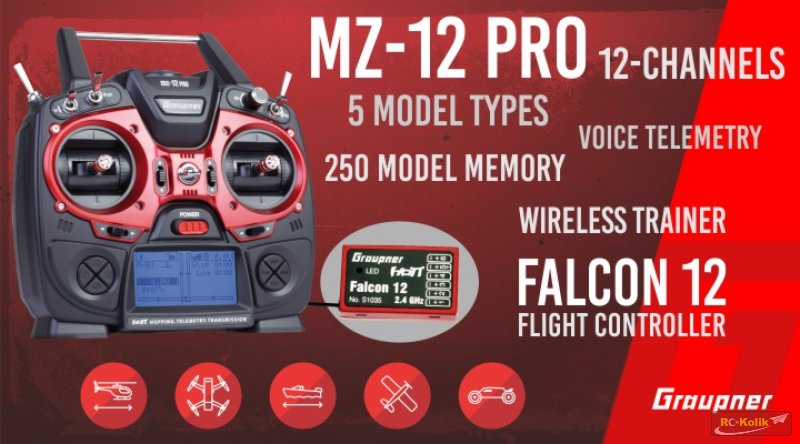 [Urun]: Graupner MZ-12 Pro Kumanda ve Falcon 12 Alici