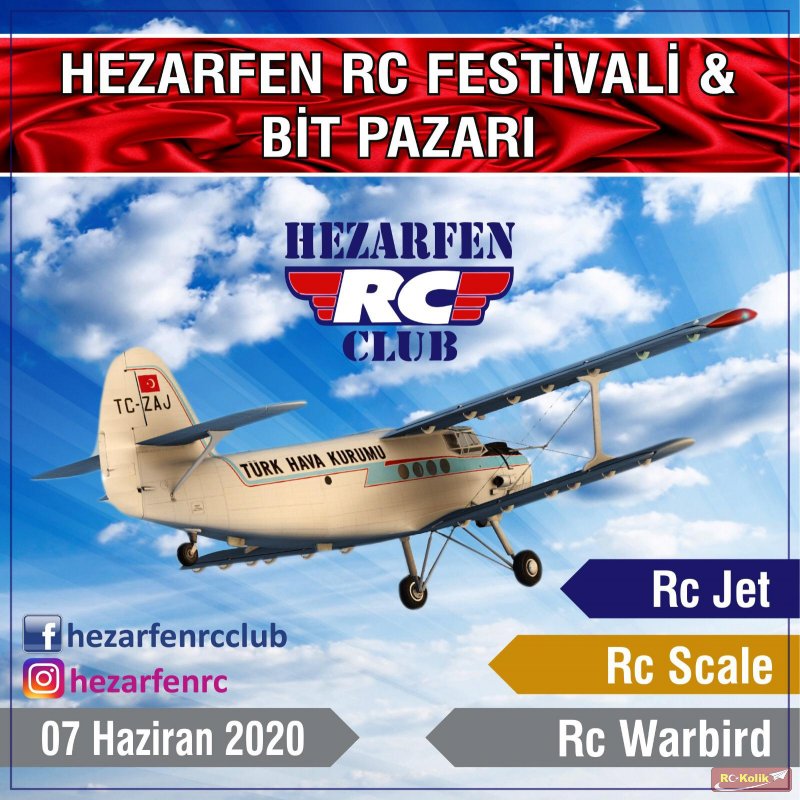 Hezarfen RC Festivali ve Bitpazarı 7 Haziran 2020